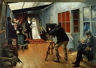 Hochzeit beim Fotografen, 1878-9 von Pascal Adolphe Jean Dagnan Bouveret